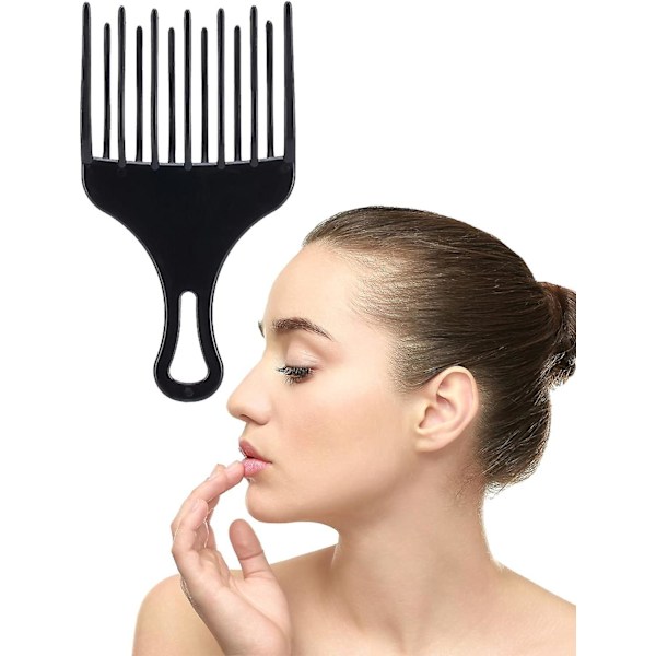 Afro comb, hair comb, plastic wide tooth Afro comb for curly hair style comb hair styling tool, black