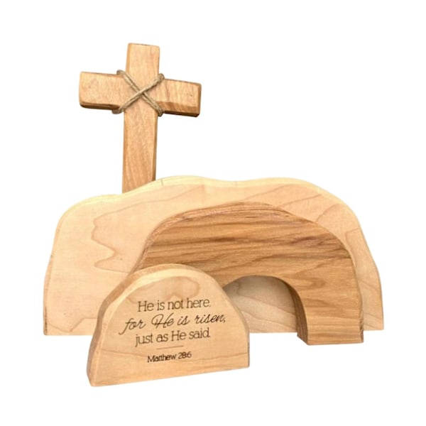 Den Tomme Graven Påskescene og Tredekorasjon til Påske【HY】