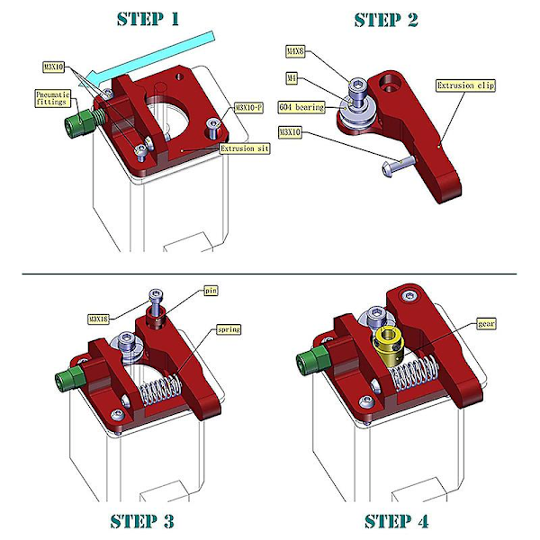 Extruder Kit, Ersättning Aluminium Extruder Drive Feed För 3/3 P