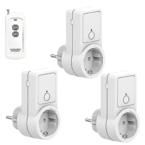 1-5x Trådlös Smart Fjärrkontrollströmbrytare Uttag Uttag Eu-kontakt
