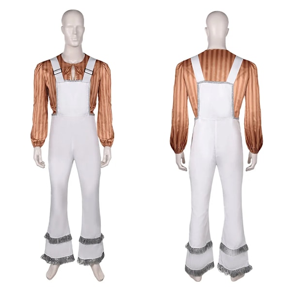 ABBA Asu Cosplay Naamiaisasu ABBA Tyttö Anni Agnetha Benny Bjorn Cosplay 70-luku Naiset Miehet Vintage Paita Halloween Karnevaali Asu M【HY】 M Anni-Frid