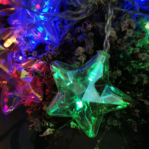 LED-tähtivalosarja kotiin, makuuhuoneeseen, sisustukseen, kiitospäivälahjaksi, puutarhaan, koristeeksi, joulukoristeeksi, vedenpitävä