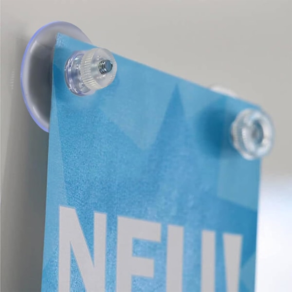 10 stk. 53 mm Transparente Sugekopper med Gevind og Riflet Møtrikker, PVC Plastik Monteringssugekopper til Bilrude Grommets Camping Solskærm Glas