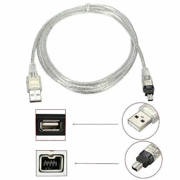 For Mini Dv Minidv USB Data Cable Firewire Ieee 1394 Hdv Camcorder For PC Editing