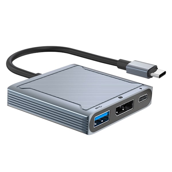 8K 60Hz DP 3 i 1 Hub Adapter USB C til Displayport