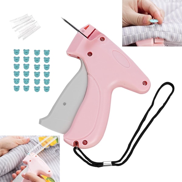 Hurtig syning af tøjbeslag (hurtigbrand pistol + 50 lysende bjørnespænder + 12 limnåle) 660pcs