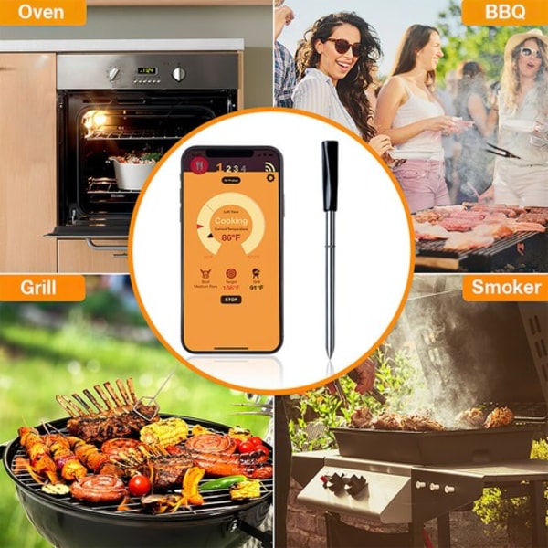 Digital Kött Kök Trådlös Bluetooth Matlagnings BBQ Termometer