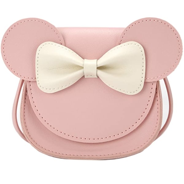 Little Mouse Ear Bow Crossbody-väska, PU-axelhandväska för barn, flickor, liten