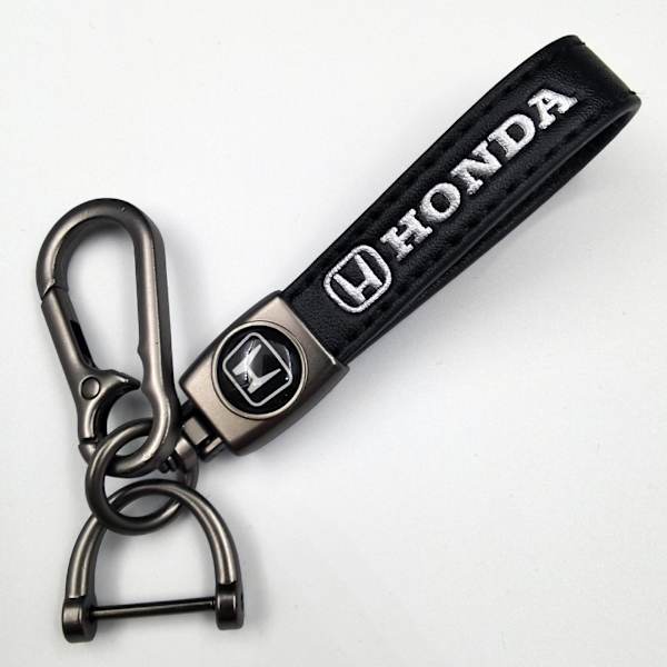 Bil Læder Cykel Nøglering Metal Finish | Kraftig Nøglering | Nøglering Og Krog Montering Gun Farve Hardware Gun Color Hardware Honda