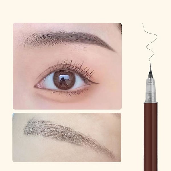 BIYA Øyenbrynspenn Vanntett Øyesminke Øyenbrynspenn Skaper Naturlig Look Øyenbrynssminkeverktøy Gr Grey Style A