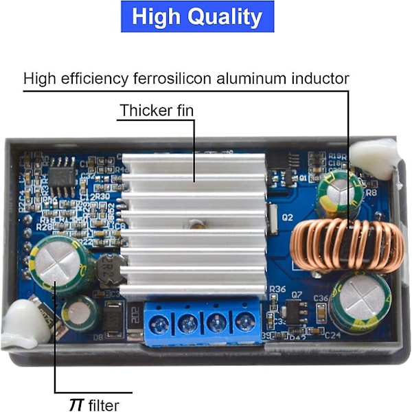 DC-DC Boost Converter Variabel Spänningsregulator CC CV 0.5-30V 4A 5V 6V 12V 24V Spänningsregulator Lab {XW} Black