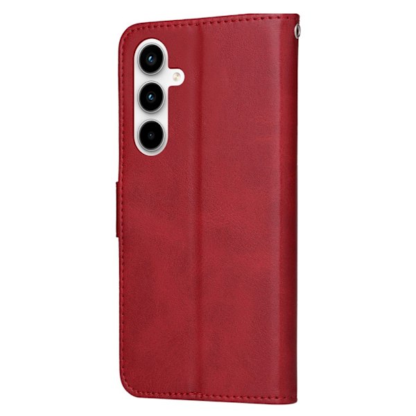 SKALO Samsung A35 5G PU Læder Wallet Case - Flere Farver Red RED