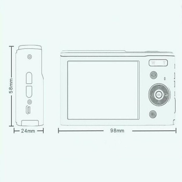 Digitaalinen kamera 1080P HD -kamera Digitaalinen 2,8 tuuman LCD-kompaktikamera digitaalinen kamera