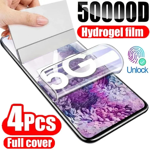 4 stk. skjermbeskytter for Samsung S25 S24 S20 S22 S21 Ultra S10 S9 S8 Plus FE, for Samsung Note 20 10 9 8 Plus S23U for Samsung Note 9 {XW} For Samsung Note 9 4 hydrogel films