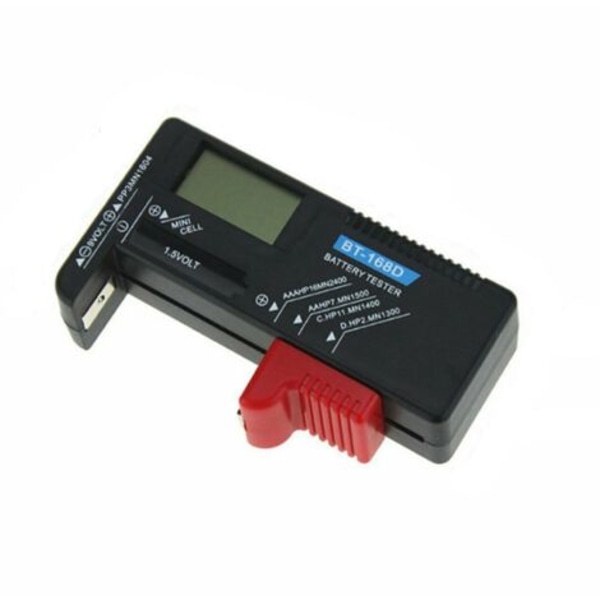 Digital battery tester for AA AAA CD 9V, button - Works without battery，Fonepro