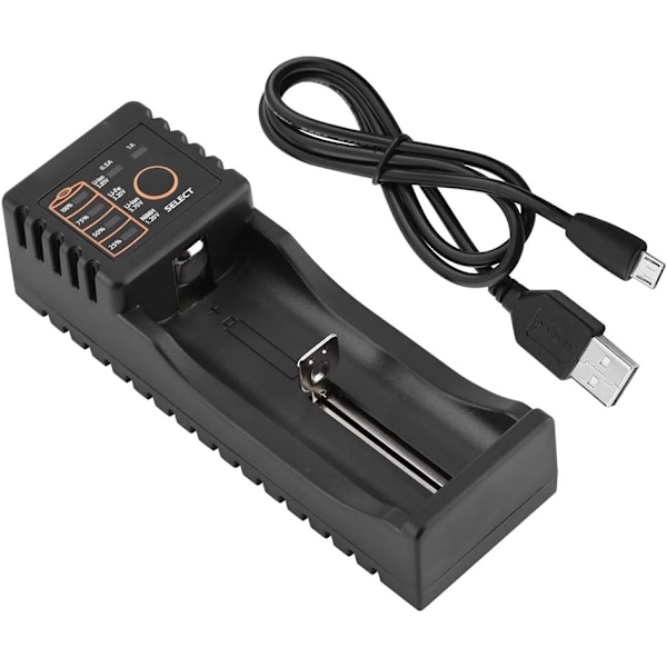 LiitoKala lii-100B Mini USB Multifunksjons Batterilader Kompatibel 118650 26650 16340 14500