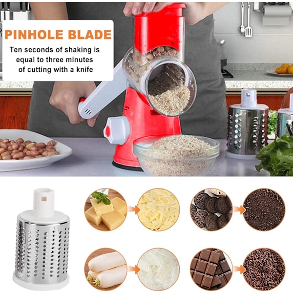 Vegetabiliska Cutter med Vevaxel, för Frukt, Grönsaker och Mer, Hemkökstillbehör, Multifunktionell Rivjärn - WELLNGS