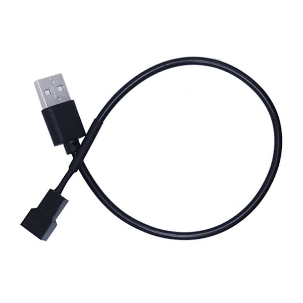 30 cm USB han til 3-benet adapterkabelstik til PC computerkabinet CPU-blæser