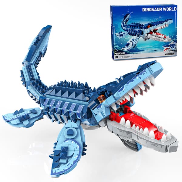 Dinosaurusrakennuspalikkamalli – Mosasaurus-kokoamislelu Mosasaurus