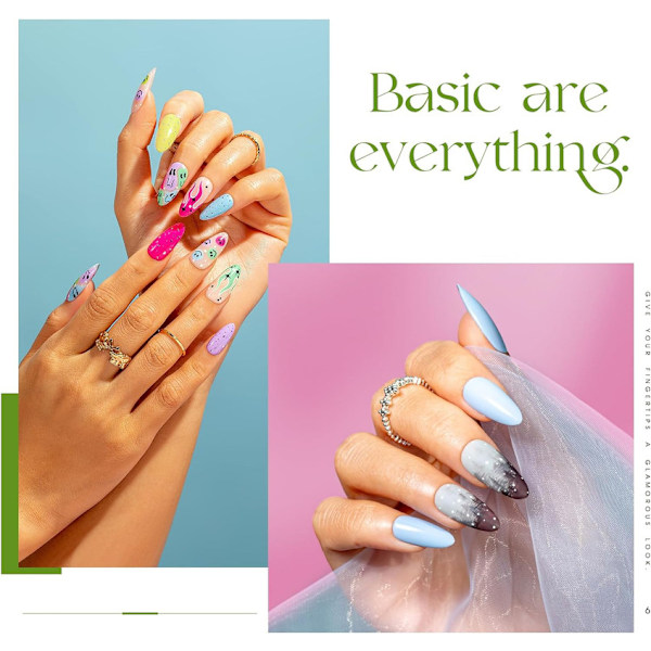 UV nagellack Pastell 6 färger för vår sommar