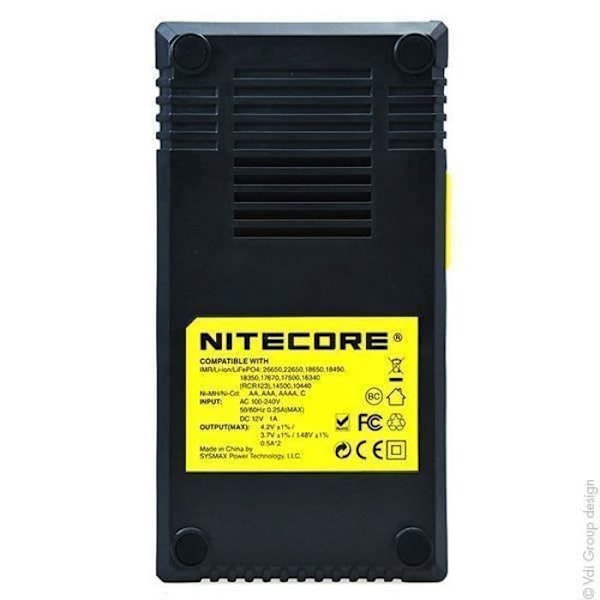 Laddare Li-ion-Lifepo4-NiMH NITECORE D2 för 2 batterier 18650-18350-16340-26650-14500... - Enhet(er) HH5846