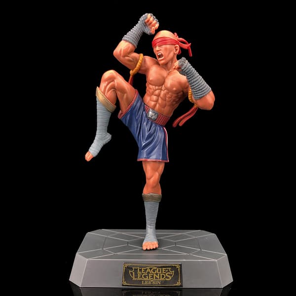 20cm Spelfigur Lee Sin PVC Actionfigur Den Blinde Munken Samlarobjekt