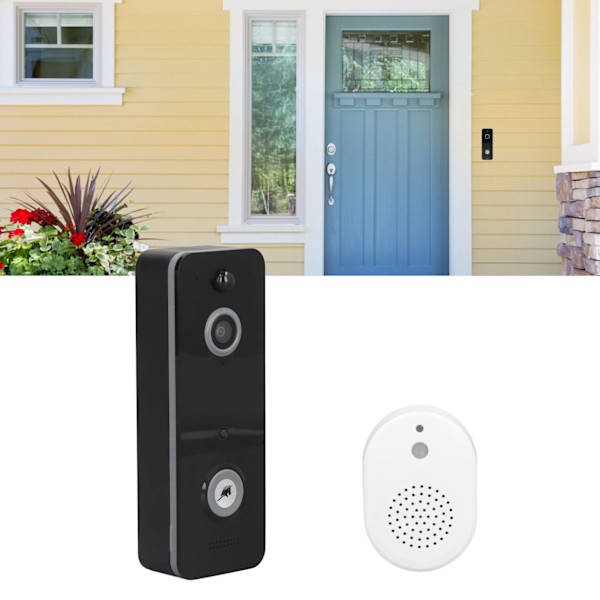 Wireless HD ABS video doorbell with two-way communication, household visual motion detection alarm, long range intelligent doorbell