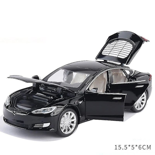 1:32 Tesla Model X Model 3 Model S Model Y Legering Bilmodell Diecasts Lekebil Lyd Og Lys Barn Leker Til Barn Gaver Gutter Leker Model S Black