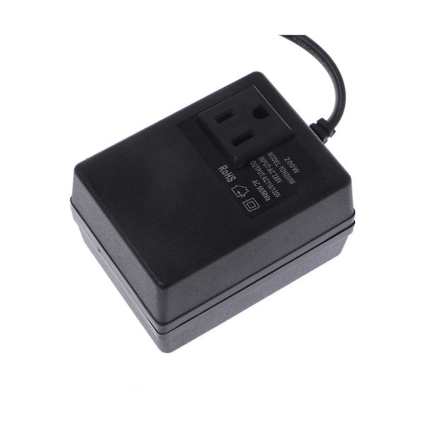 200W AC 220V til 110V Transformer Step Down Converter Rejseadapter EU Stik