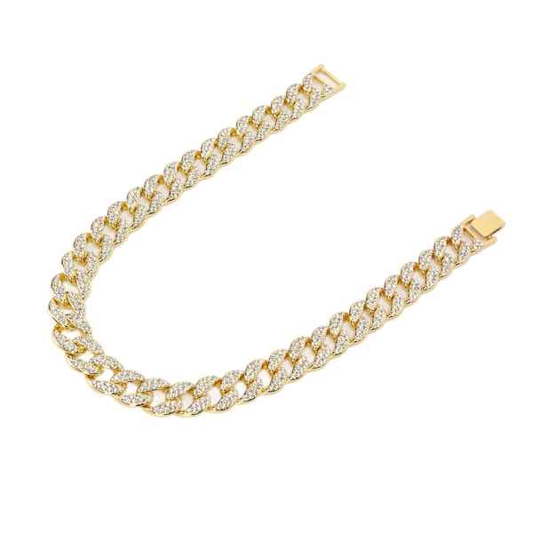 Miesten kaulakoru, Cuban, 16 tuumaa, timantti, Hip Hop -koru, Miami, Cuban Link, kulta