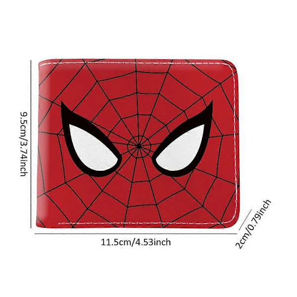 Marvel Deadpool Spiderman Superhjälte Myntbörs PU Plånbok Barn Pojkar Flickor Tecknad Kort Vikbar ID-Korthållare Plånbok Gåva {Db} A