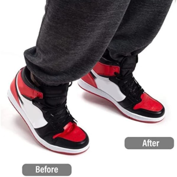 3-pack Anti-veck Skydd för Sneakers / Skoskydd - Håller formen på skor vit L