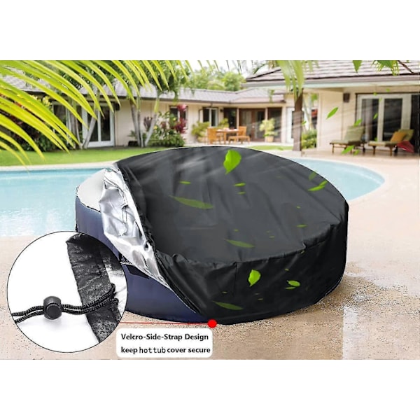 Badkar/Bubbelpool Spa Utomhus Rund Vattentät Polyester Utomhus Spa Överdrag - Perfekt【HY】 230*110cm