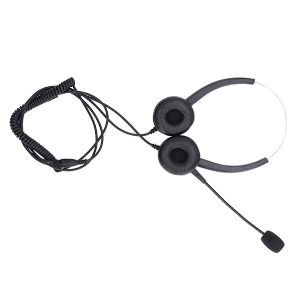 Justerbart kablet støjreducerende kundeserviceheadset til RJ9 headset-interface