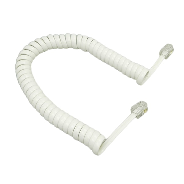 RJ9 Spiraltelefonkabel 6FT Böjd Telefon Fastnät Telefonhandtag Linjekabel 4P4C 6Ft/1.85m