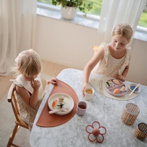 Silikoniset lautaset imukupeilla | Silikoniset ruokailuvälineet vauvoille ja taaperoille | pink