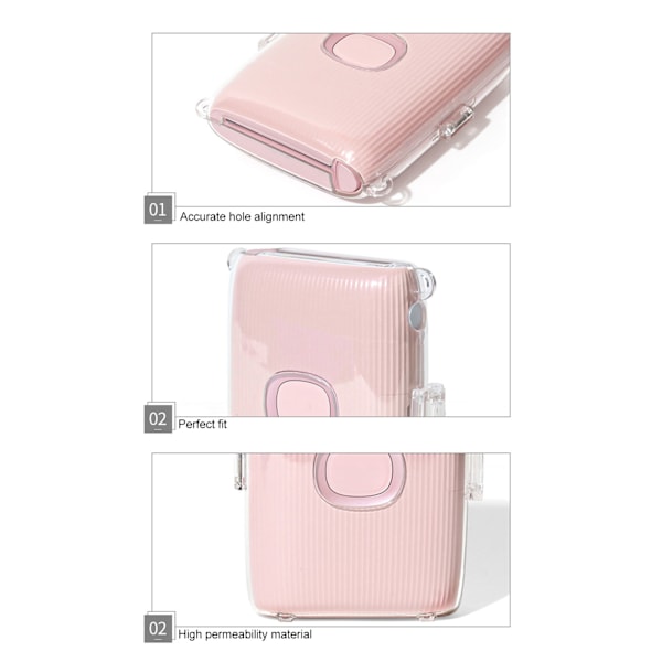 Skyddande transparent fodral Anti Scratch Anti Fall PC Crystal Hard Camera Cover för Instax Mini Link 2 skrivare