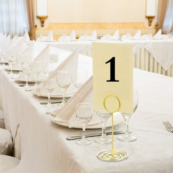 24 Stycken Guld Bordsnummerhållare Bröllop Placeringskortshållare, ZQKLA