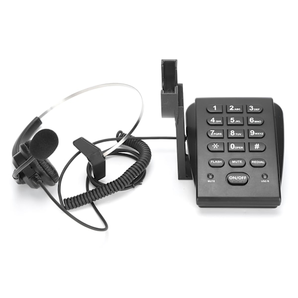 HT700 sladdtelefon med headset Callcenter-telefon med rundstrålande mikrofon Headset för kontor hem++