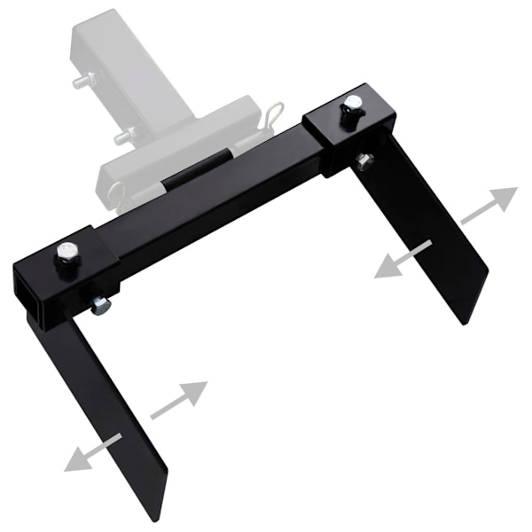 vidaXL Snøplogadapter for gressklipper svart Black Black