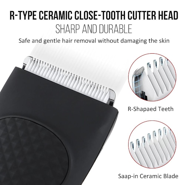 Kroppstrimmer menn - intim elektrisk barbermaskin black