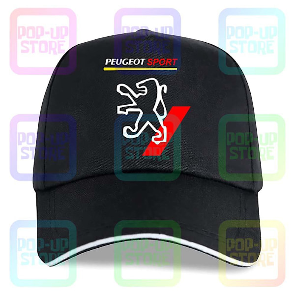 Peugeot Sport Racing Auto Logo Puuvillainen Kuorma-autonkuljettajan Lippis Baseball-lippis Cap none