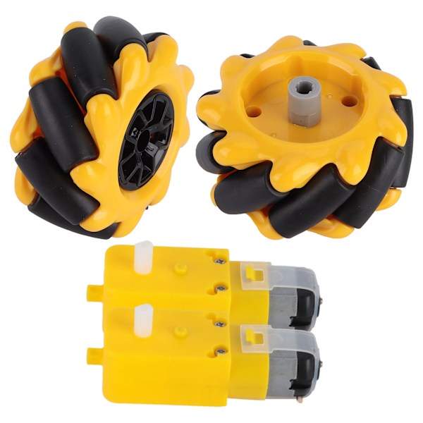 Mecanum-hjul til TT-gearet motor, smart robotbildele, tilbehør, DIY-legetøjskomponenter, 60 mm