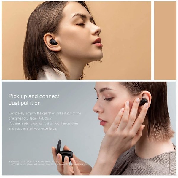 Xiaomi Mi True Wireless Earbuds Basic 2, Airdots 2 Bluetooth-hörlurar, trådlös Bluetooth 5.0, magnetiskt laddningsfodral (global version), svart