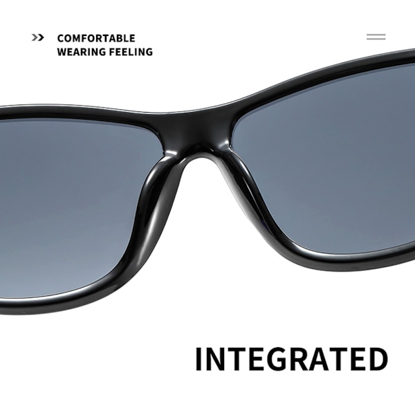 UV400 Solbriller til Mænd Kvinder Stilfulde Unisex Solbeskyttelsesbriller Kørebriller Wrap Around Anti-Glare Briller C