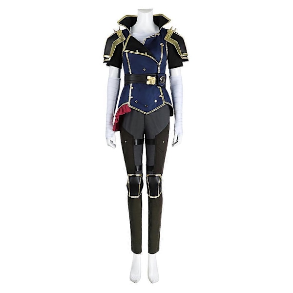 Arcane Vi Cosplay Sheriff Tøj Parykker Anime Spil LoL 2 Kostume Voksen Kvinde Rollespil Frækt Tøj Fest Udklædningstøj PARYK【HY】 WIG L