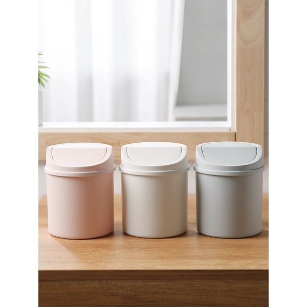 Liten Soptunna | Kreativa Mini Soptunnor med Lock, Soptunna för Köket, Sovrummet, Hemmet, Sminkbordet, Bilens Inredning Odavom