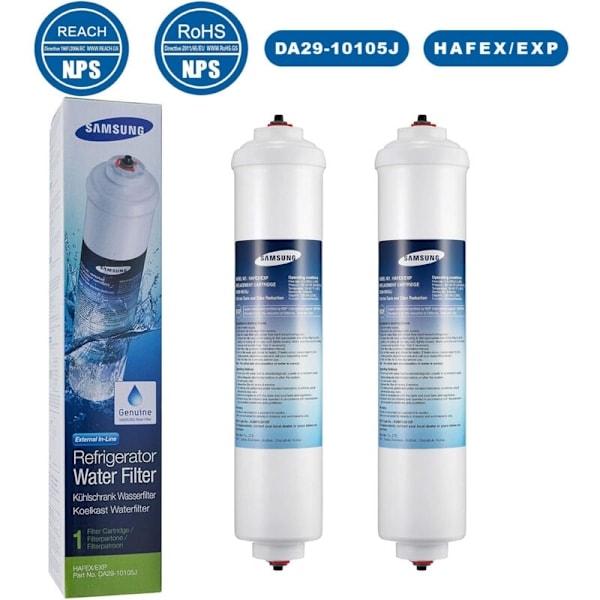 2-pak Samsung DA29-10105J HAFEX / EXP WSF-100, DA99 02131B, EF9603, HAIER LG Køleskab Vandfilter