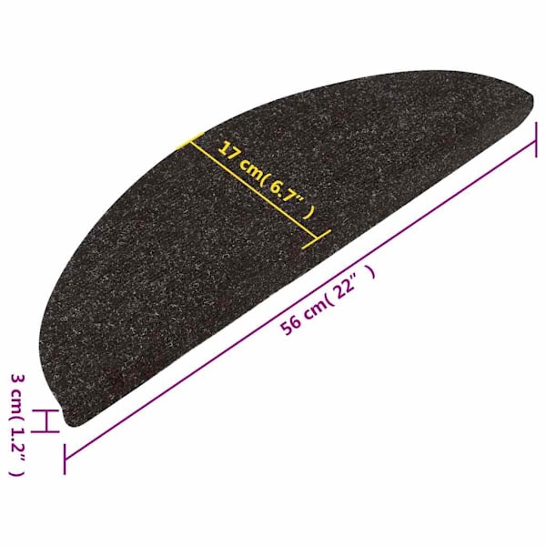 vidaXL Portamatot itseliimaavat 15 kpl 56x17x3 cm musta Black Svart