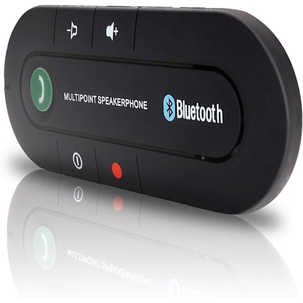 Håndfri Bluetooth solskærm til bil, håndfrit bilsæt bagcover kompatibelt med Iphone, Samsung til GPS, musik, opkald - Perfekt